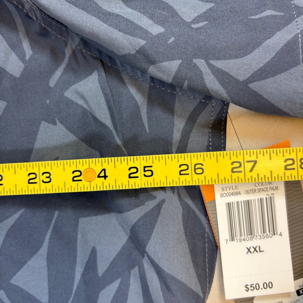 NEW Balance Collection Shirt Mens XXL Blue Palm Performance Outdoor Hiking Golf - Picture 6 of 13